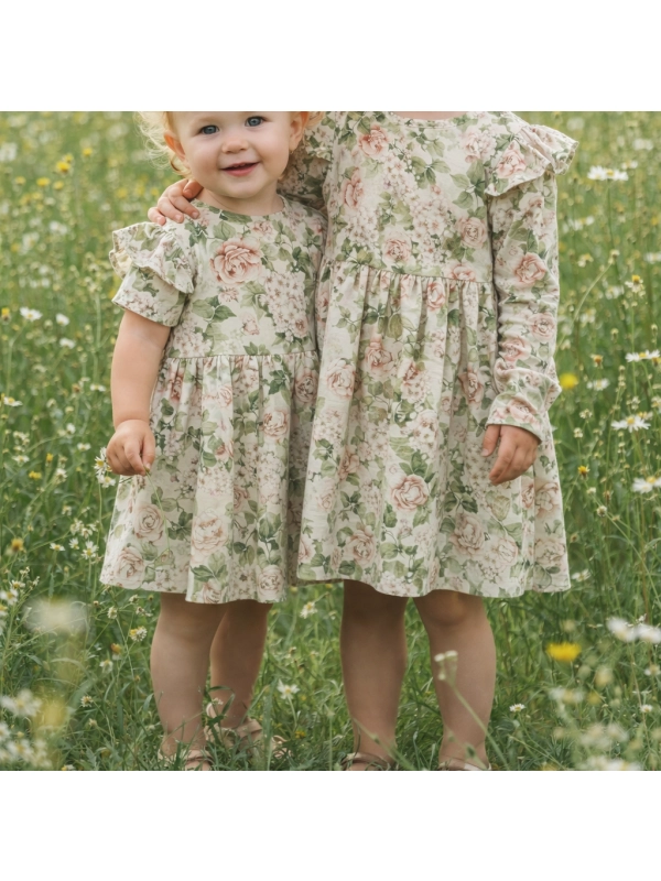 Sukienka wzór różany ogród